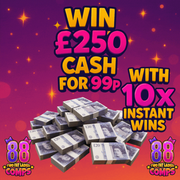 Win £250 Cash for 99p - With 10 x Instant Wins