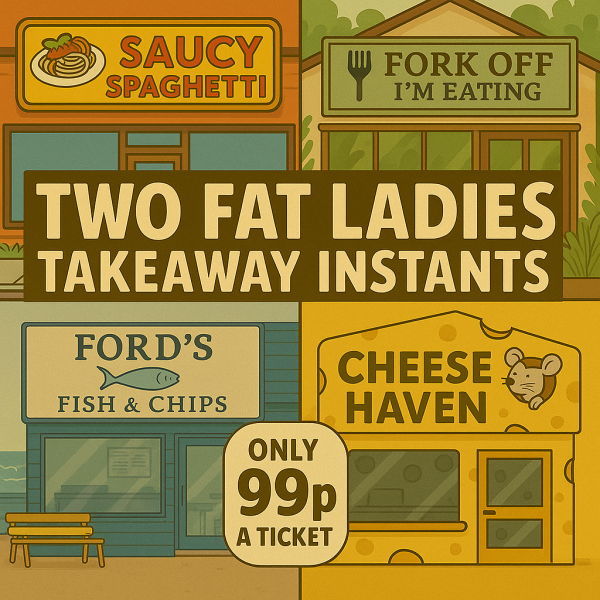 🍔 Two Fat Ladies Takeaway Instants 🍟 - Only 99p a ticket!