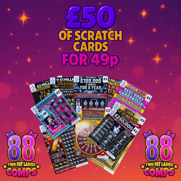 £50 SCRATCH CARD BUNDLE FOR 49P