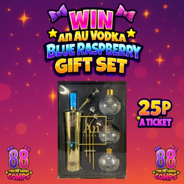 💙💥 WIN AN AU VODKA BLUE RASPBERRY GIFT SET! 💥💙 OR £50 CASH ALT